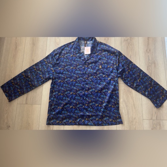 SAVAGE X FENTY MEN’S BAROQUE BUTTERFLY SATIN SLEEP TOP  🦋 - Picture 1 of 11
